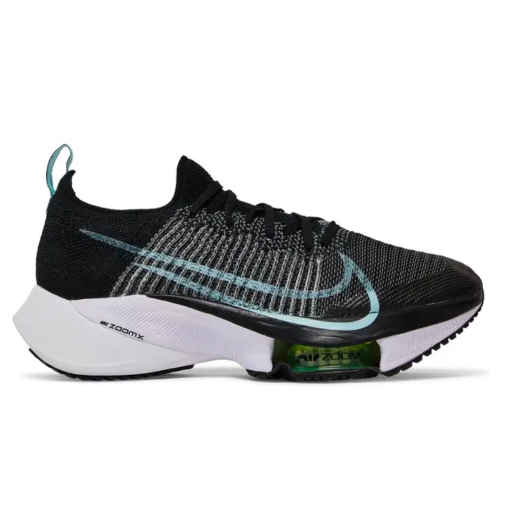 Nike women’s Air Zoom Tempo NEXT% Flyknit 'Black Glacier Blue' size 9